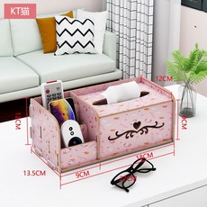 可愛家用多功能紙巾盒 - 創意遙控器收納盒, 邁倫+kt貓//Gf11