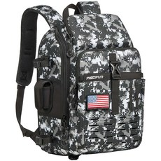 막대 및 기어 홀더가 있는 피시펀 낚시 태클 백팩 보호 레인 커버가 가벼운 보관 가방, tal Camouflage, Standard (14 2*7 1*10 6inch)