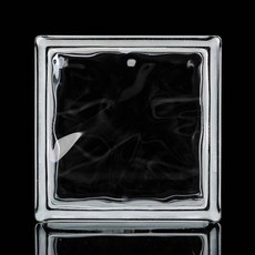 크리스탈 벽돌 곡선 아크릴 유리 초투명 무늬 초백, 1개, 190x190x80mm 안개 무늬 속이 빈