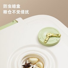 MEIZI 儲米桶 帶輪密封防蟲防潮儲物桶, 1個, 透明量杯*2个【测量好帮手】,米黄【耐高温密封性强】