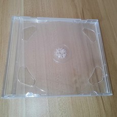 透明雙碟CD收納盒 硬質塑膠 結實耐用, 1個