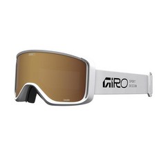 Giro Sagen 성인용 스노우 고글 - 울트라 블랙/옐로우 렌즈가 있는 레드 플로우 스트랩 212470, 화이트 스택 - 앰버 골드