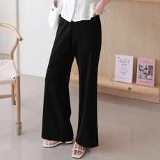 여성 봄 여름 와이드 스판밴딩 슬랙스