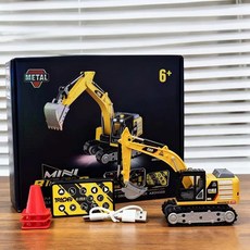 초소형 RC 트럭 중장비 미니 굴삭기 RC 덤프트럭 포크레인, 164 소형 굴삭기, 1개