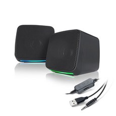 RONEVER MAP184 CUBE 2.0 声道 迷你電腦喇叭 RGB 呼吸燈