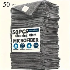 극세사 클리닝 천 보풀 없는 타월 재사용 흡수성 자동차 유리창용 1-50개, 01 50PCS