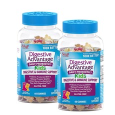 다이제스티브 어드밴티지 키즈 프로바이오틱스 다이제스티브 앤 이뮨 구미 Digestive Advantage Kids Digestive Immune, 60정, 2개