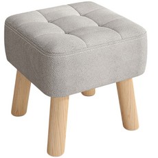아이위크 북유럽풍 심플 미니 풋 사각 스툴 보조 의자 쇼파 발받침, 그레이