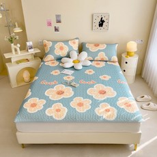 클라우드벨 여름용 접이식 방수 천연 라텍스 냉감 쿨 침대 패드 매트 베개커버, DK-002