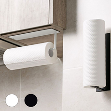 어느곳에도 착 붙는 부착식 키친타올걸이 키친타올홀더 행주 수건걸이, 화이트, 2개