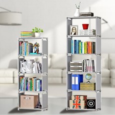 옷장수납함 다용도 수납 선반장 DIY 옷장 수납함 5단 책장, 4칸