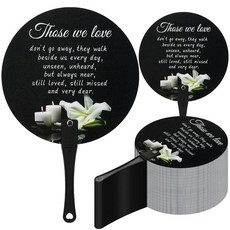 AceOrbit 50 Pcs Funeral Fans Bulk Favors for Guests 'those We Love Don't Go Away' Guest Services C