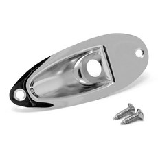 Gotoh JCS-1 Jack Plate 船型 插孔座 適用 Stratocaster, 1個, 韓產 裸裝 銀色