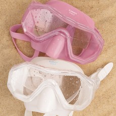 썸머차일드 스노쿨링 마스크 세트 스노클 장비 물안경 여행 물놀이 용품 안티포그, 파스텔 핑크(마스크+ 스노클 세트)
