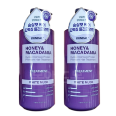 쿤달 허니앤 마카다미아 헤어 트리트먼트 화이트머스크향 718ml, 2개