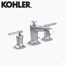 KOHLER 三孔檯面式臉盆龍頭, 鉻色, 1個