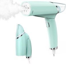 스팀다리미 찜기 접이식 휴대용 다리미 18초 리프팅 15분 연속 스팀다리미 1000W 120ML 물탱크 브러시, GREEN