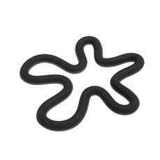 내열 실리콘 매트 받침 액세서 미끄럼 방지 패드 주방 냄비 테이블, 1pcs, 검정색