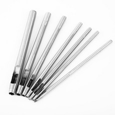 WUTA 10Pcs 가죽 펀치 세트 시계 밴드 패브릭 플라스틱 개스킷 DIY 제작 키트용 0 5mm 구멍 펀칭 도구, 1 0 5 1 1 5 2 3 4 5mm