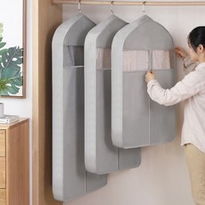 3D 입체 옷커버 먼지방지 의류보관 지퍼형 투명창 더스트커버 정장 패딩 겨울옷, 1개