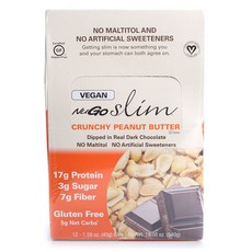 NuGo Nutrition 素食無麩質營養蛋白棒, Crunchy Peanut Butter, 12入