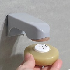 비누 받침대 자석타입 부착식 싱크대 깔끔한욕실 비누케이스 자석스텐 비누자석홀더, 그린