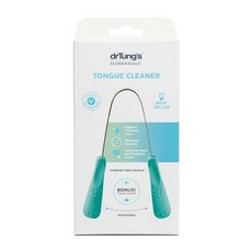 DrTung's 스테인리스 스틸 금속 혀 스크레이퍼 - 성인 아동용 혀 클리너 호흡을 상쾌하게 함 사용하기 쉬운 편안한 그립 핸들 패브릭 여행용 파우치 포함 - 6팩, 1 Count (Pack of 4)