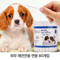 강아지용 면봉 반려동물 귀청소 80개 고양이 귀면봉, 쿠팡 다니엘 1