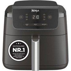 Ninja 닌자 프로 에어프라이어 핫 에어프라이어 4.7리터 에어프라이어 싱글 바스켓 핫 에어프라이어 4-in-1 1-2인분용 디지털 냉동 요리 가능 논스틱 서랍, 4/7L