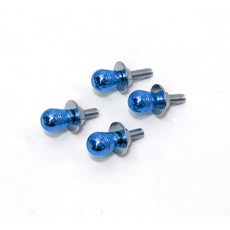 圓夢工廠 鋁合金 車牌螺絲 造型螺絲 金屬鍍鉻 每組4入 機車 汽車 貨車 可裝 多款色系 台灣製造 現貨可出 自用送禮, 藍色1組4顆, 1個
