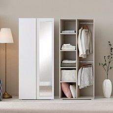 케이컴퍼니 LPM 심플비800거울수납장, 화이트