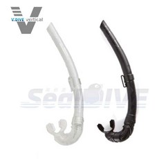 海豹潛水 V.DIVE 威大夫 自由潛水呼吸管 (黑/全透明雙色) 軟式可折 潛水呼吸管, 全透明