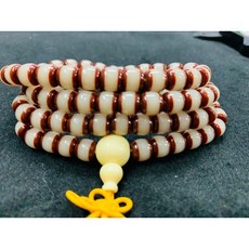 天竺菩提根念珠串珠 108顆佛珠手鍊 8mm長鍊, 1個