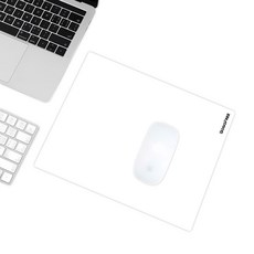 GOGOFREE 게이밍 사무용 강화유리 마우스패드 M&S, 1개, 화이트 240x300mm