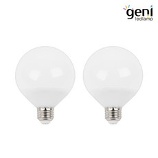 지니 LED 볼전구 12W, 전구색, 2개
