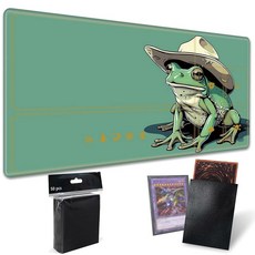 보드 게임 매트 TCG 플레이 50 카드 슬리브 24 x 14인치 청개구리 테이블 마우스패드 MTG RPG CCG 트레이딩 매트용 매끄러운 표면 구역, 24 x 14 inches - No Zones, Green Frog