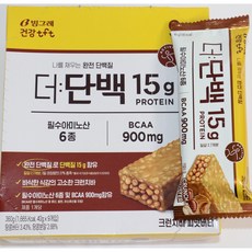 빙그레 더단백 크런치바 단백질 프로틴바 피넛버터, 40g, 36개