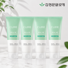 김정문알로에 큐어 리알로에 수딩젤 150ml 4개 생알로에 보습크림 온가족 수딩젤
