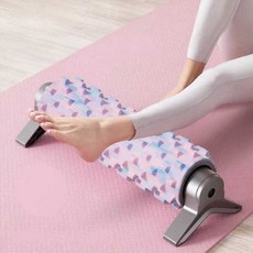 바닥 고정 폼롤러 마사지 종아리 근육 롤러 필라테스, 1개, 블렌드 컬러 - 초승달 디자인/53cm