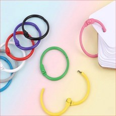 태현 컬러 원형 고리링 키링 1P 고리컬러, 블랙