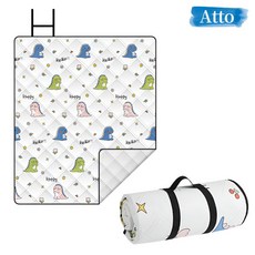 아토 피크닉 매트 돗자리 감성 방수 방습 두꺼운 폭신한 휴대용 다용도 양면 접이식 야외 캠핑 나들이 등산 낚시 야구, 블루 공룡