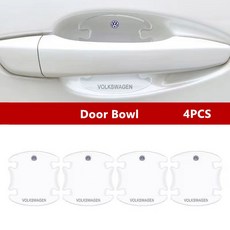 자동차 도어 그릇 핸들 보호대 스티커 VW 바겐 골프 Passat Tiguan Touran Jetta 용 투명 방지 스크래치 필름, Door bowl 4pcs