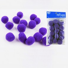 이프킴 방울솜 12MM 보라 뽕뽕이, 1개