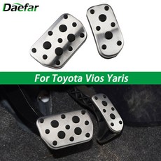 Zlord-스테인레스 스틸 자동차 페달 Toyota Vios Yaris Auris Avensis Prius 2012 -호완연료 브레이크 발판 악세사리, 1개
