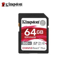 金士頓 Kingston Canvas React Plus 64GB SDXC UHS-II V90 U3 記憶卡, 1個