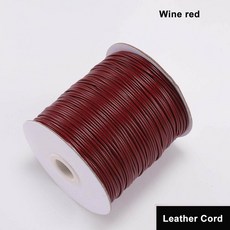 1/1.5mm 칠 로프 실 끈 왁스 코드 용품 보석 꼬임 만들기 면 10m 가죽 팔찌 구슬 2mm 마크라메 공예, 1개, 14 wine red