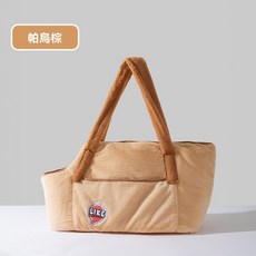 HIPUPET 寵物外出包 萌趣造型單肩包, 1個, 棕色小號【36*23*18 適用8斤內】