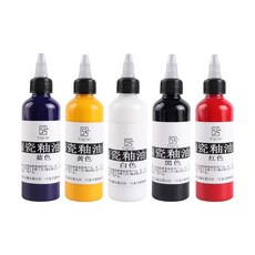 一巧 納米陶瓷色釉石材維修材料，瓷磚巖闆大理石美容地磚修補色漿, 陶瓷色釉5色組合裝100毫升, 1個