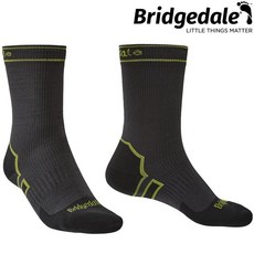 Bridgedale Stormsock 全天候防水襪 輕量中筒 深灰萊姆黃 M, 826 深灰/萊姆黃,M, 1個