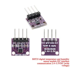 SHT30 SHT31 SHT35 온도 및 습도 센서 모듈 I2C 통신 디지털 DIS 와이드 전압 전자 부품 액세서리 소스
